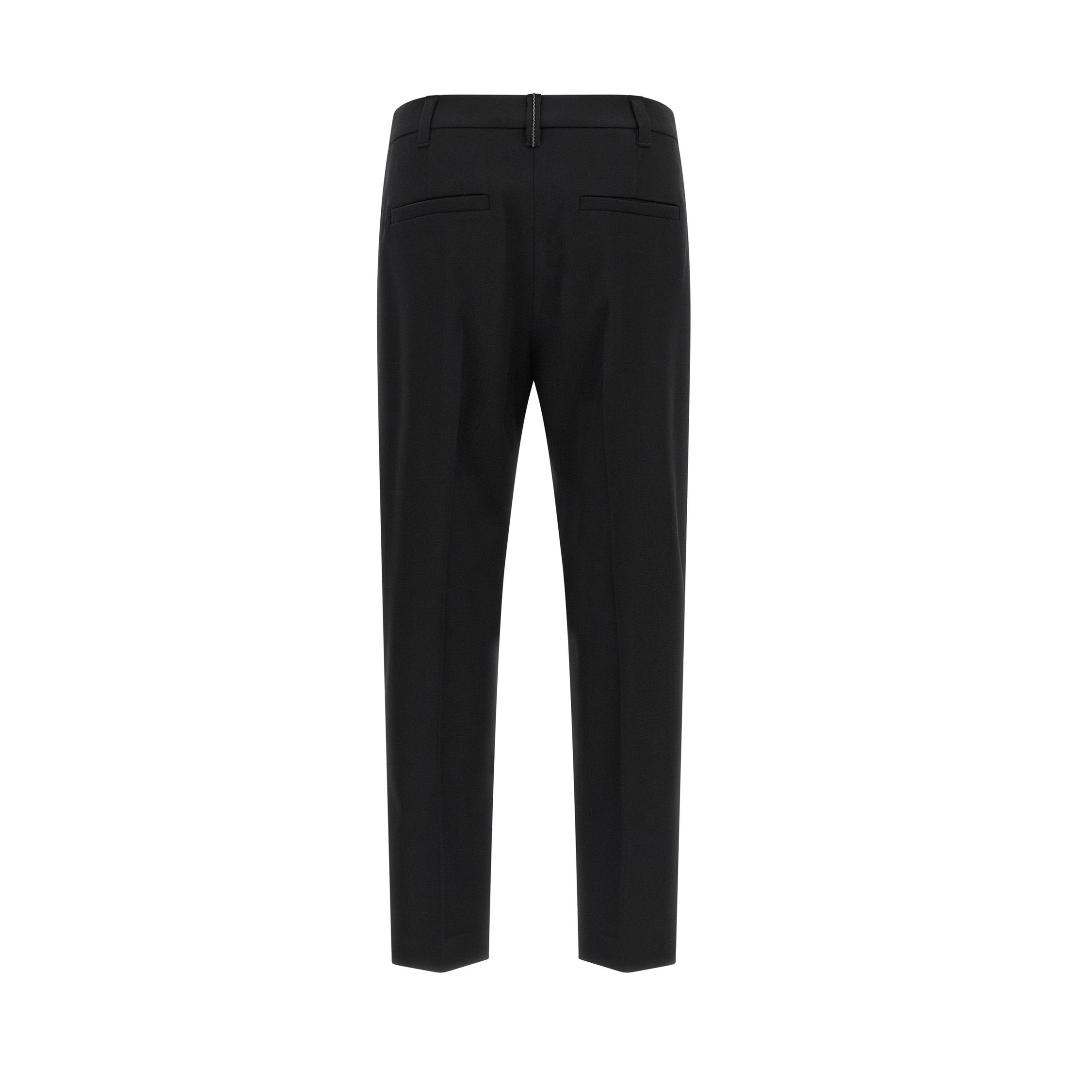 Brunello Cucinelli Black Virgin Wool Dress Pants