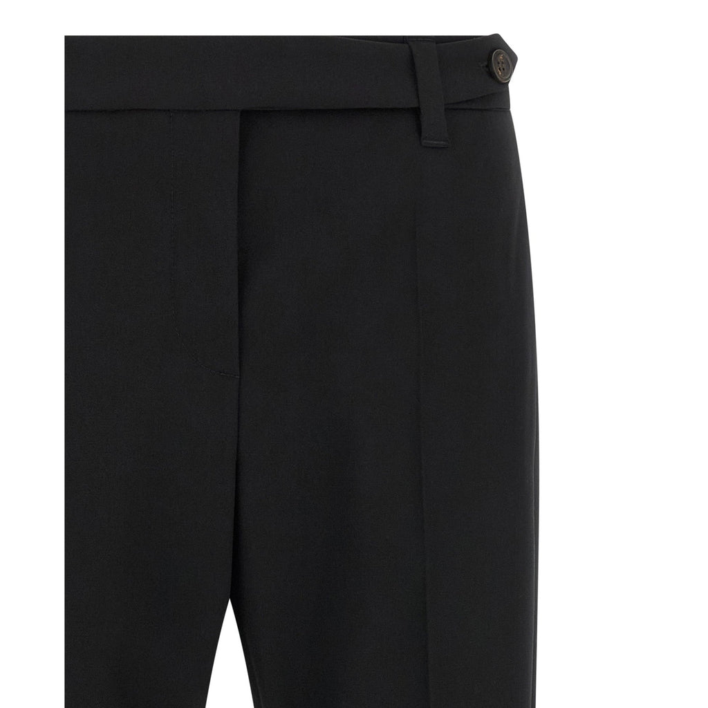 Brunello Cucinelli Black Virgin Wool Dress Pants