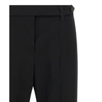 Brunello Cucinelli Black Virgin Wool Dress Pants