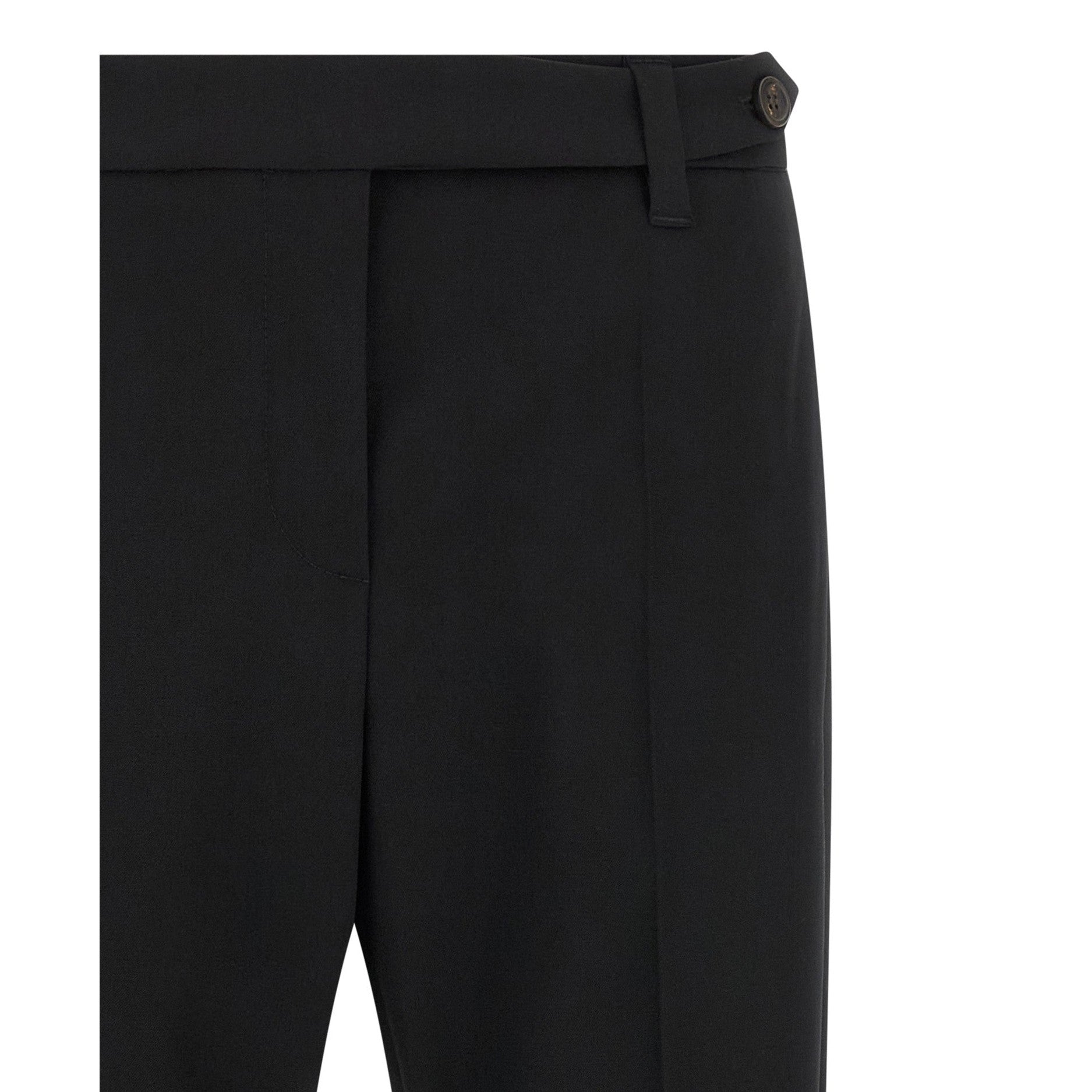 Brunello Cucinelli Black Virgin Wool Dress Pants