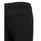 Brunello Cucinelli Black Virgin Wool Dress Pants