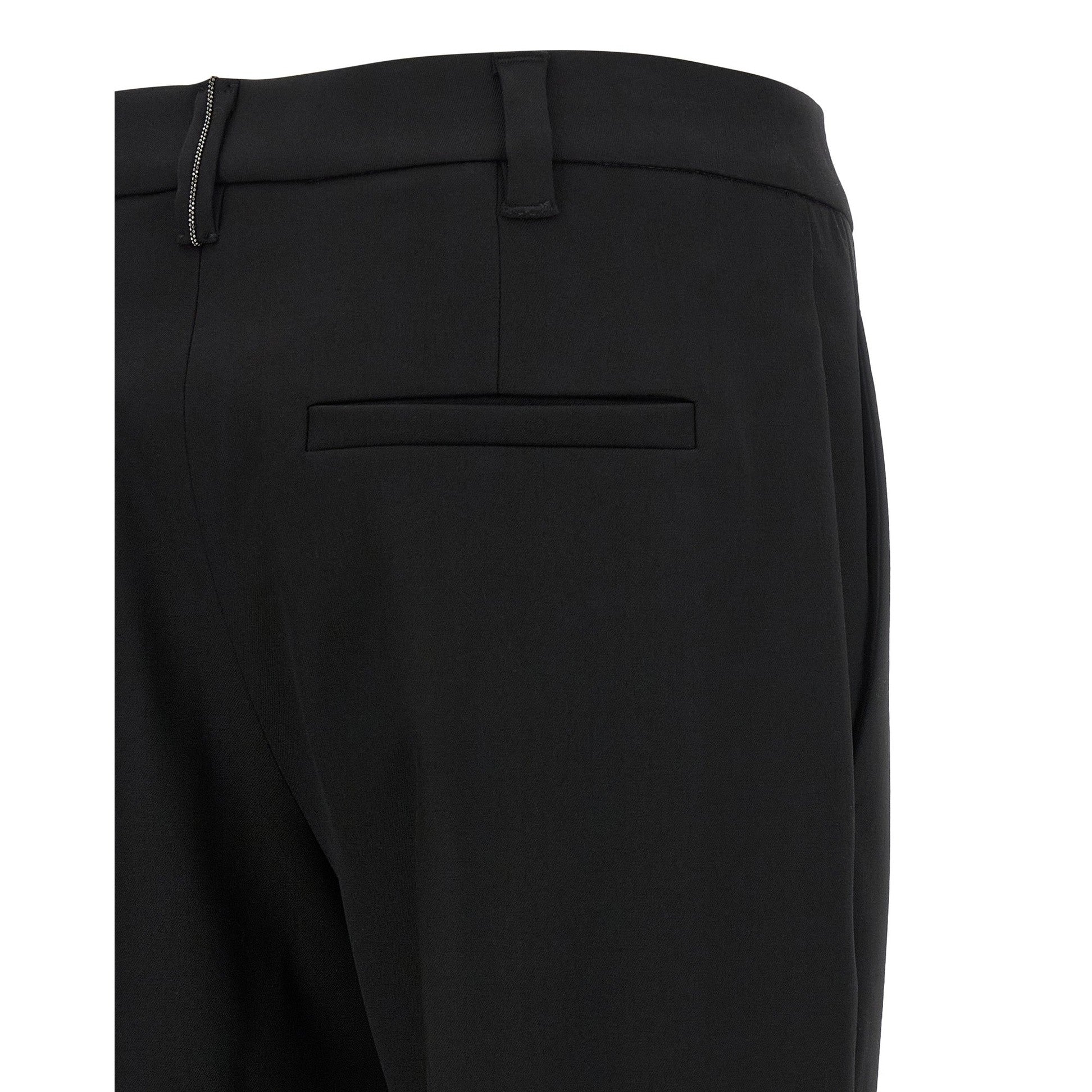 Brunello Cucinelli Black Virgin Wool Dress Pants