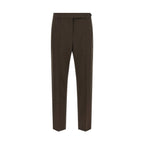 Brunello Cucinelli Brown Virgin Wool Dress Pants