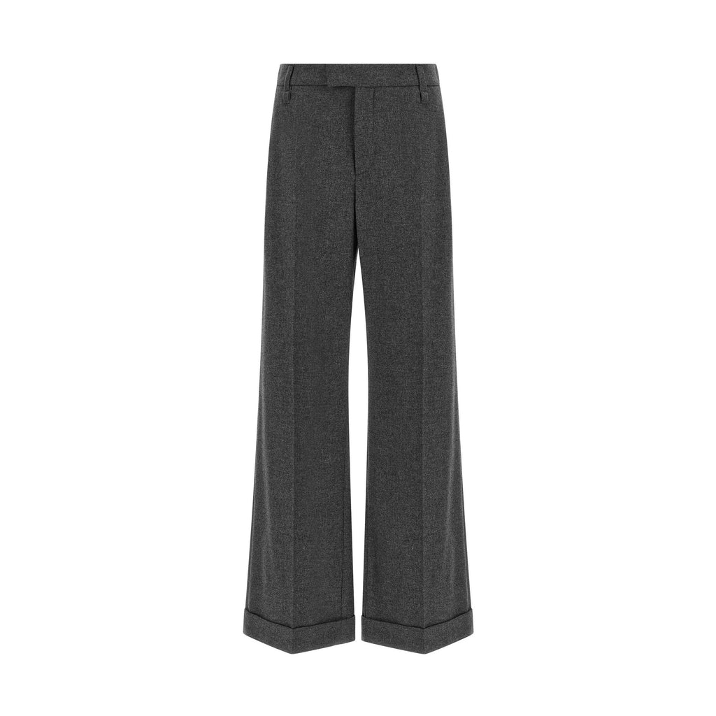 Brunello Cucinelli Gray Virgin Wool Casual Pants