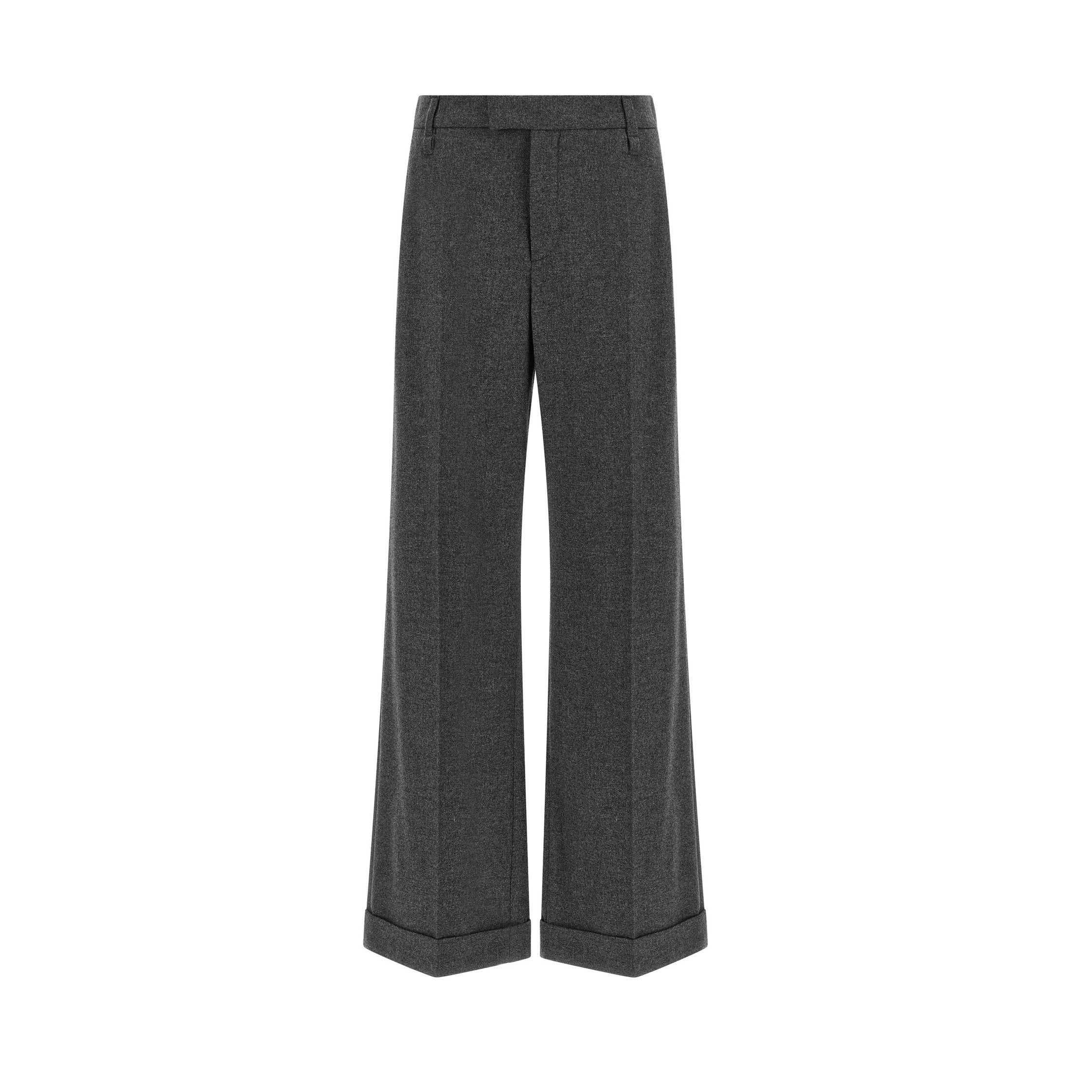 Brunello Cucinelli Gray Virgin Wool Casual Pants