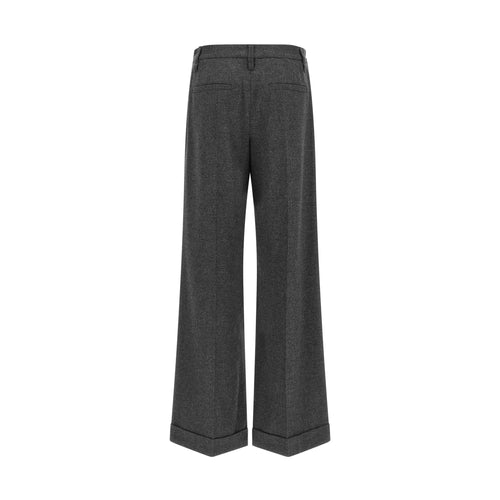 Brunello Cucinelli Gray Virgin Wool Casual Pants