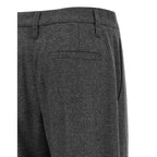 Brunello Cucinelli Gray Virgin Wool Casual Pants
