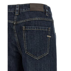 Brunello Cucinelli Blue Cotton Straight-Leg Jeans