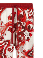 Dolce & Gabbana Multicolor Silk Casual Pants