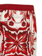 Dolce & Gabbana Multicolor Silk Casual Pants