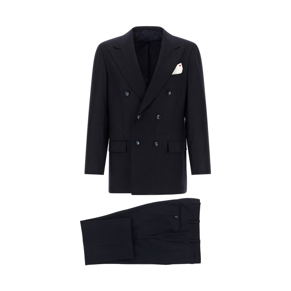 Kiton Blue Virgin Wool Two-Piece Suit