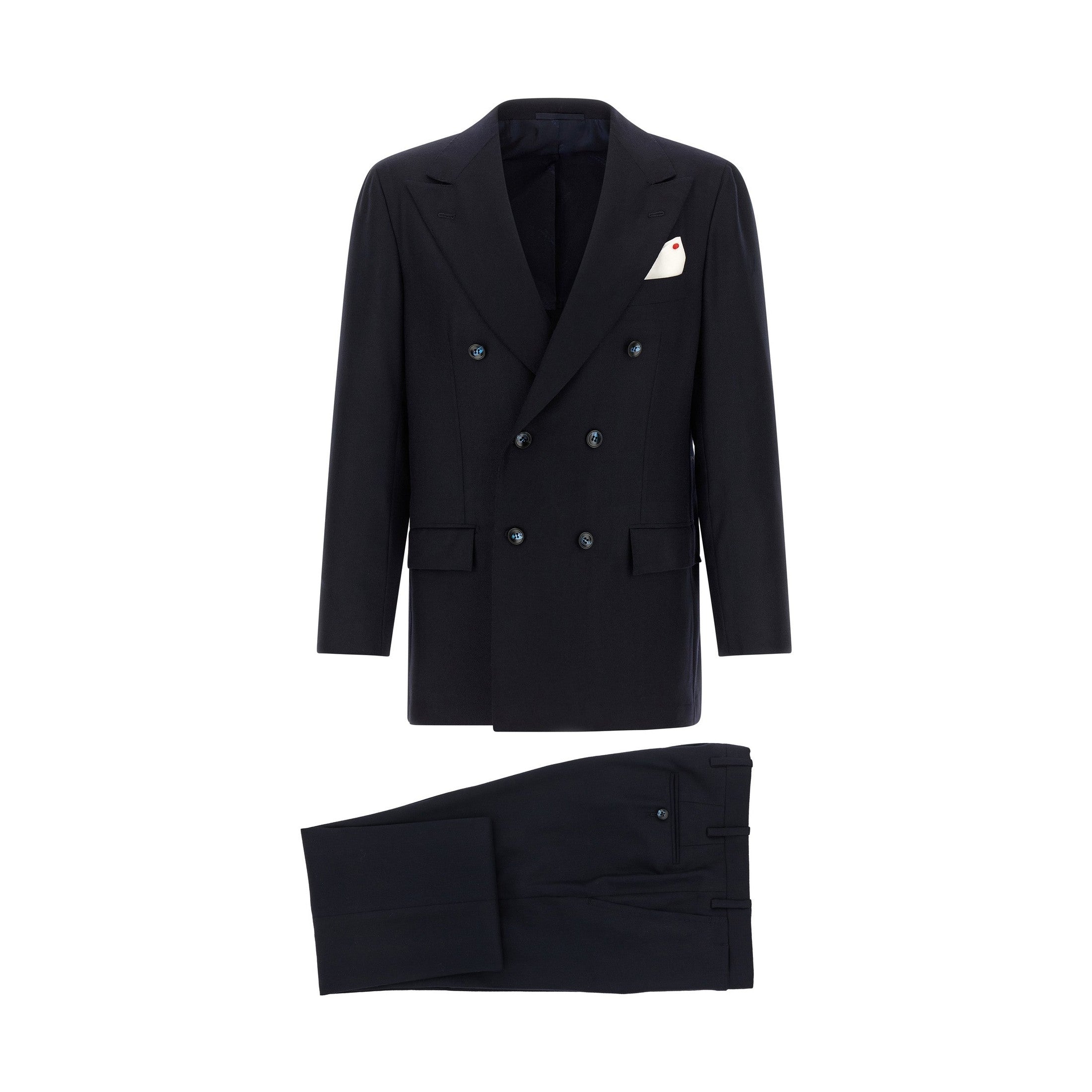 Kiton Blue Virgin Wool Two-Piece Suit