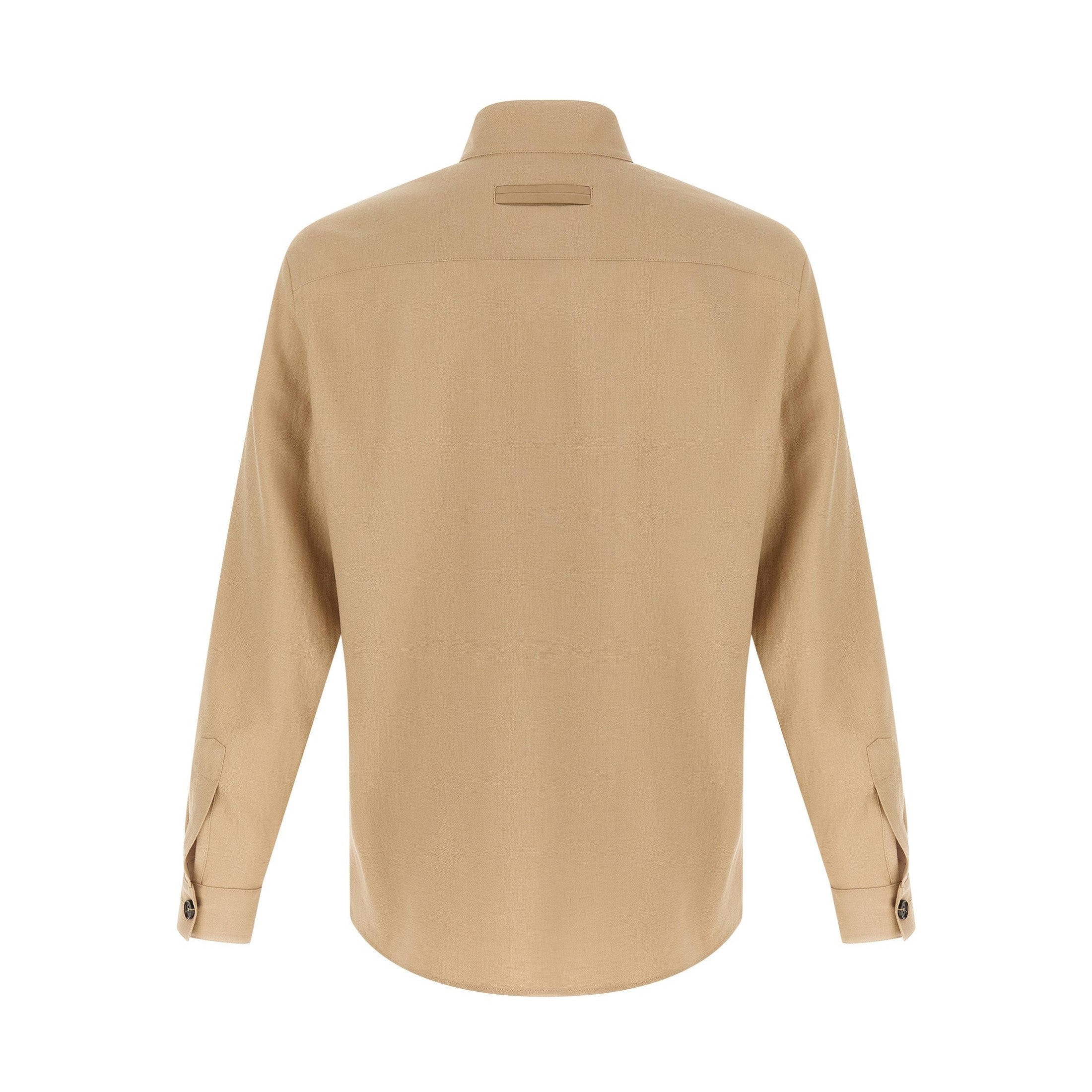 ZEGNA Beige Linen Blouse