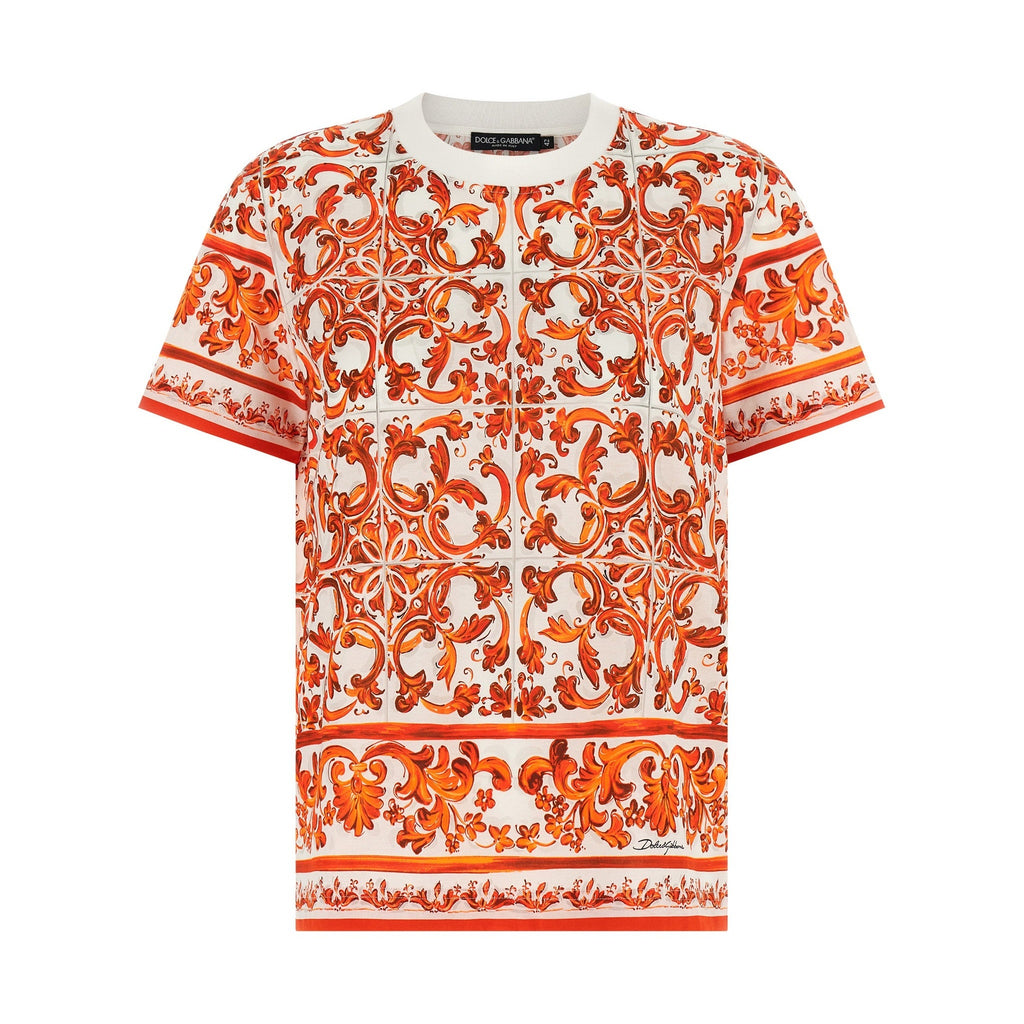 Dolce & Gabbana Orange Cotton T-Shirt