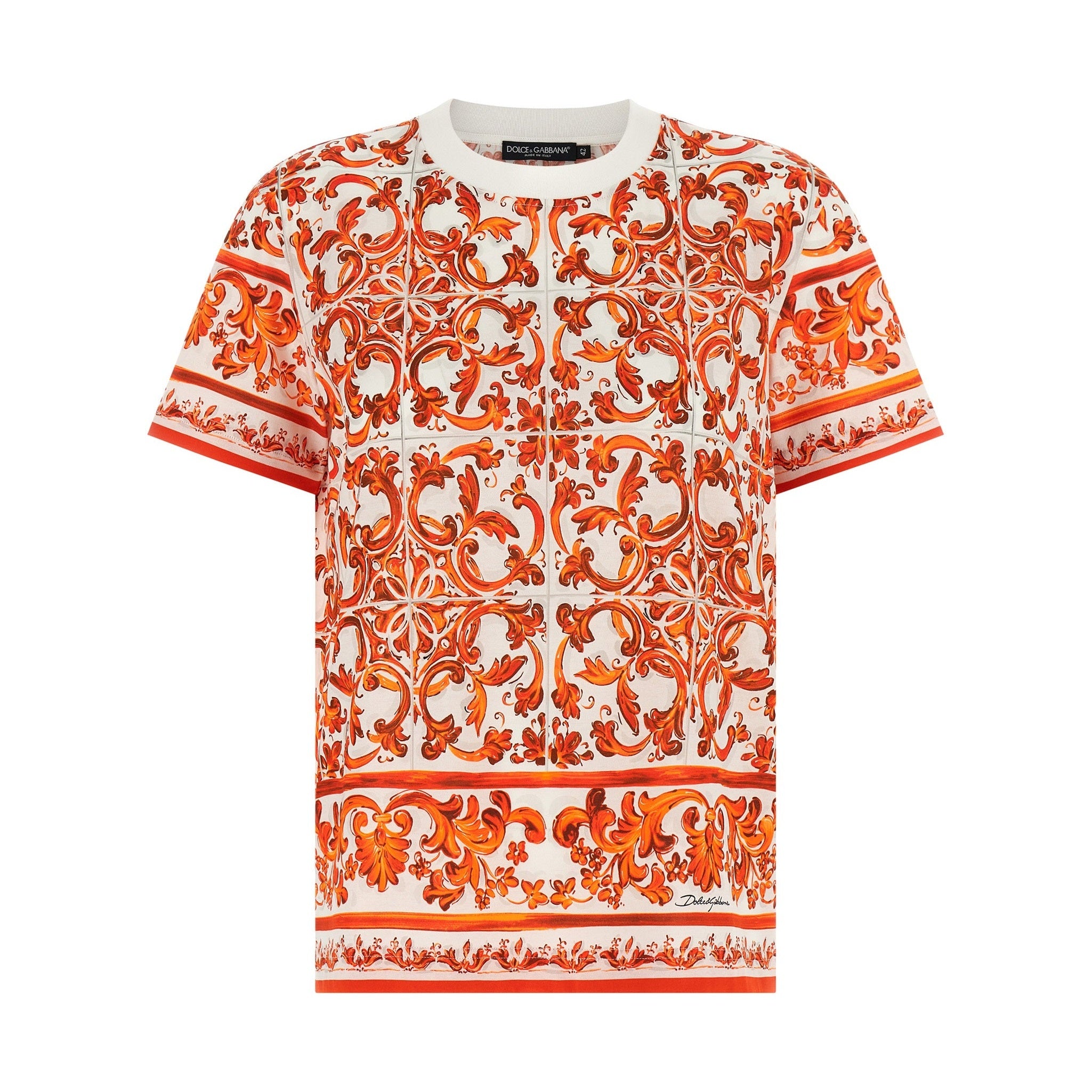 Dolce & Gabbana Orange Cotton T-Shirt