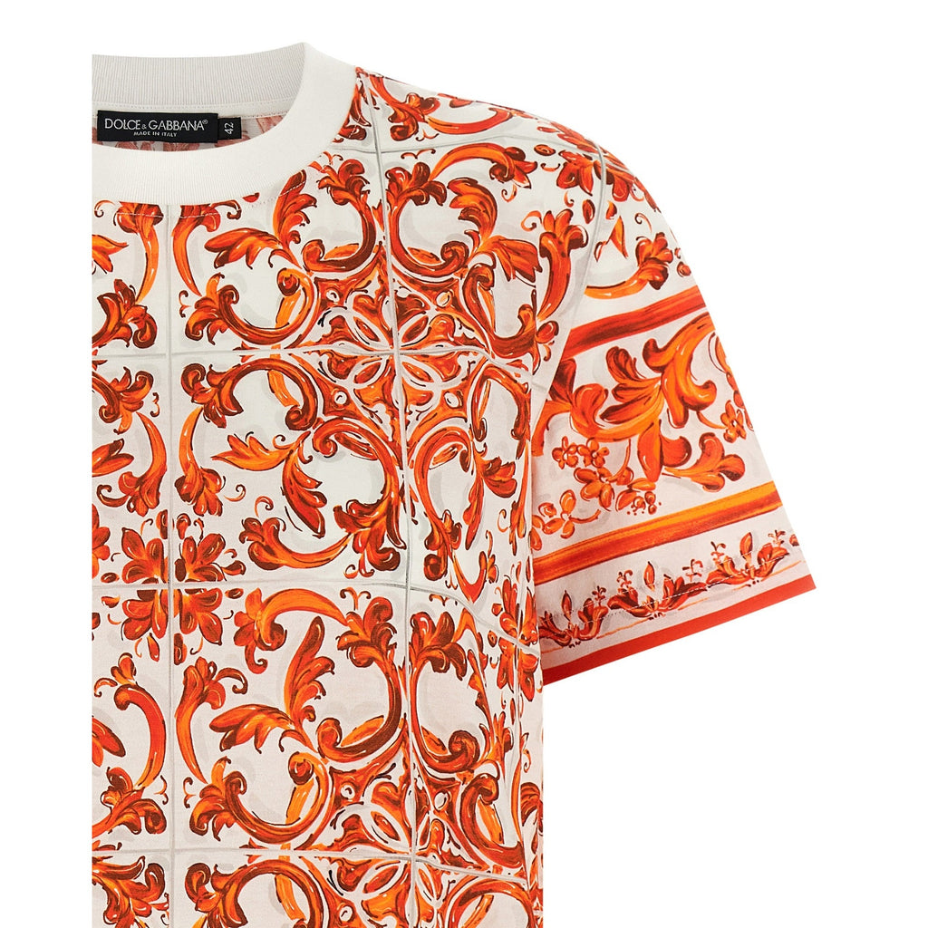 Dolce & Gabbana Orange Cotton T-Shirt