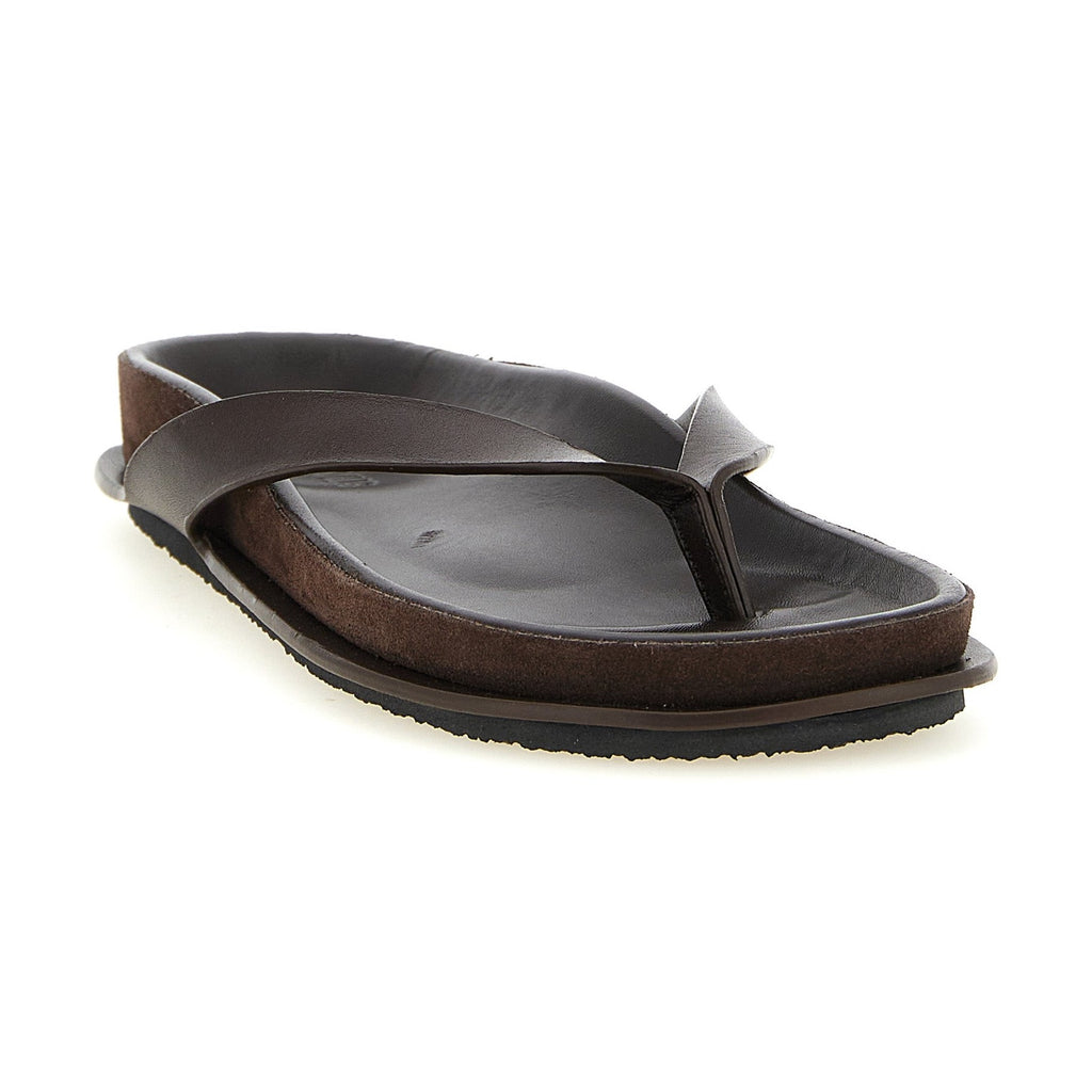 Jacquemus Brown Cowhide Slides