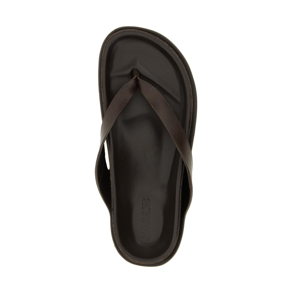 Jacquemus Brown Cowhide Slides