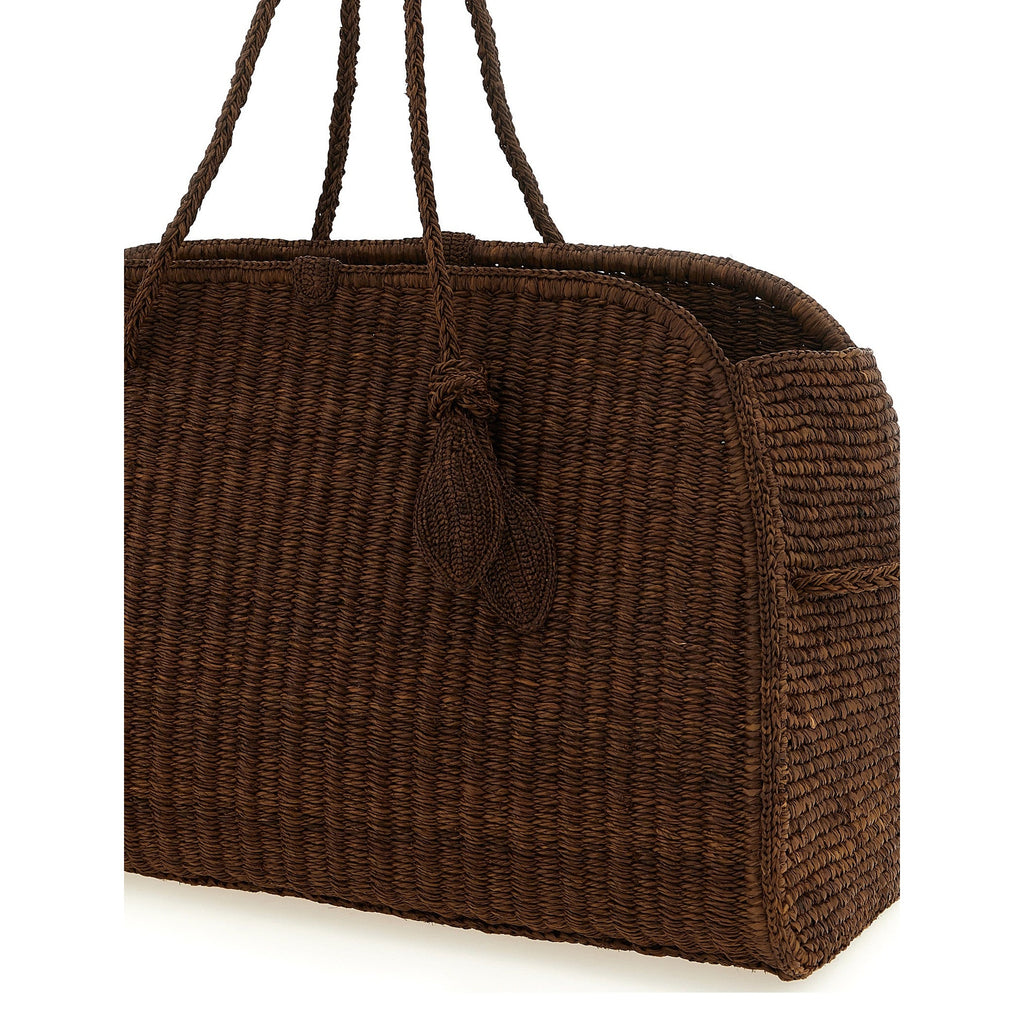 Jacquemus Brown Raffia Tote Bag