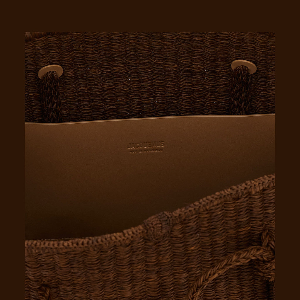 Jacquemus Brown Raffia Tote Bag