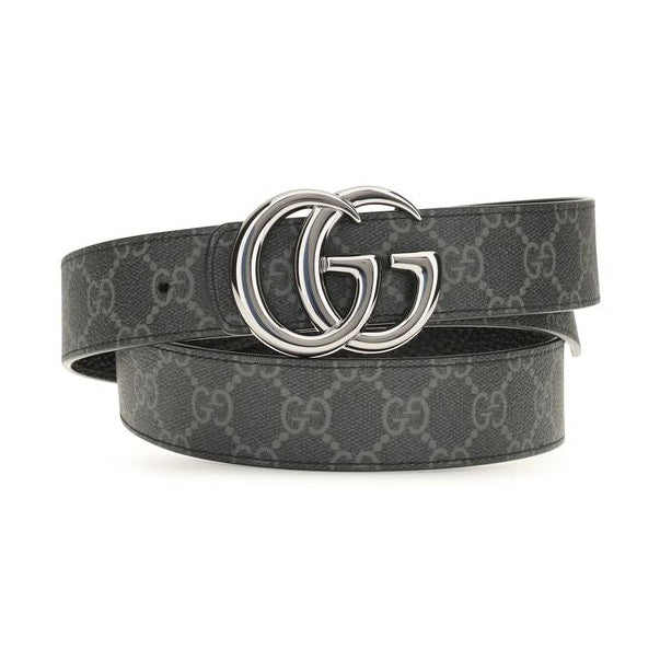 Gucci Black Calf Leather Bos Taurus Regular Belt