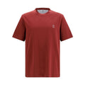 Brunello Cucinelli Bordeaux Cotton T-Shirt