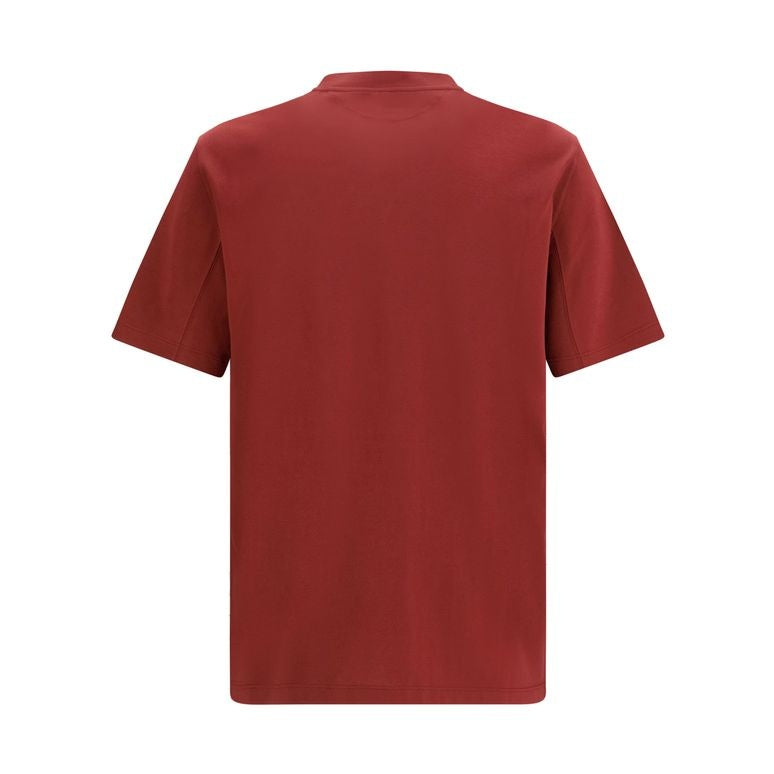 Brunello Cucinelli Bordeaux Cotton T-Shirt