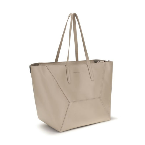 Beige Calf Leather Bos Taurus Shoulder Bag