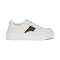 Gucci White Calf Leather Bos Taurus Chunky Sneakers