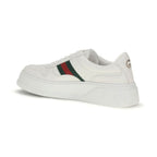 Gucci White Calf Leather Bos Taurus Chunky Sneakers