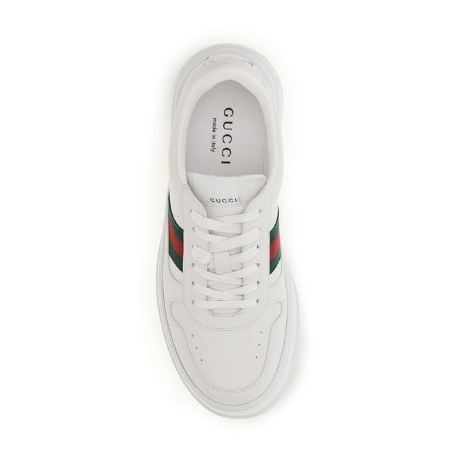 Gucci White Calf Leather Bos Taurus Chunky Sneakers