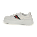 Gucci White Calf Leather Bos Taurus Chunky Sneakers