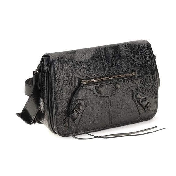 Balenciaga Black Lamb Ovis Aries Aries Shoulder Bag