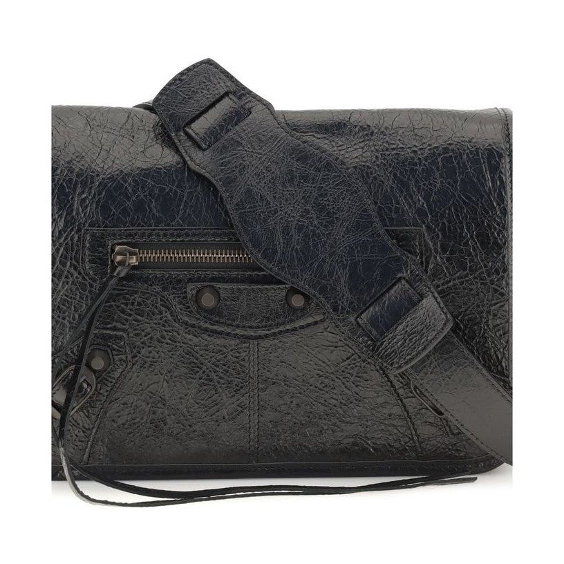 Balenciaga Black Lamb Ovis Aries Aries Shoulder Bag