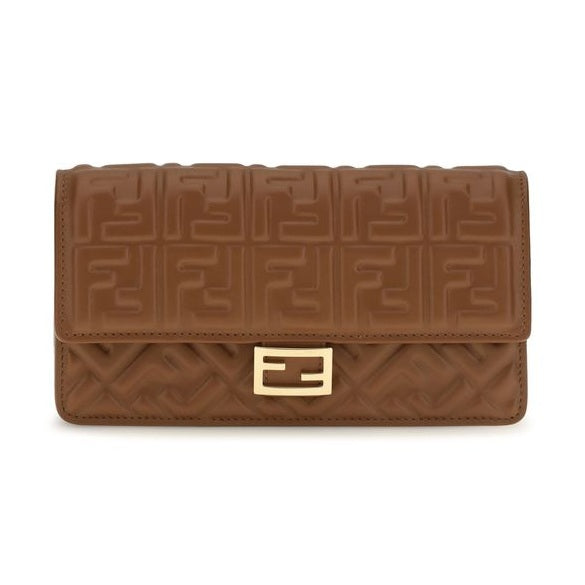 Fendi Brown Calf Leather Bos Taurus Wallet