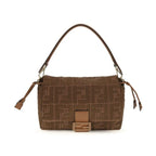 Fendi Brown Raffia Shoulder Bag