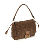 Fendi Brown Raffia Shoulder Bag