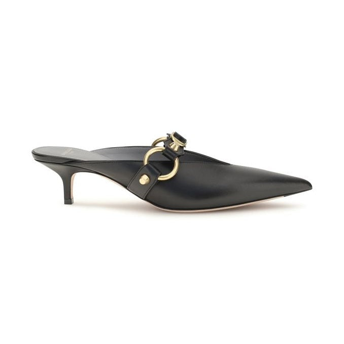 Balenciaga Black Calf Leather Bos Taurus Mules