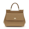 Dolce & Gabbana Beige Calf Leather Bos Taurus Shoulder Bag