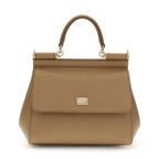 Dolce & Gabbana Beige Calf Leather Bos Taurus Shoulder Bag