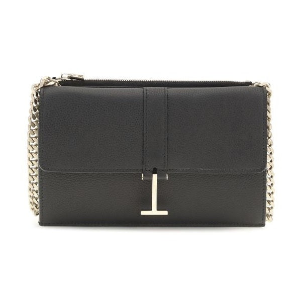 Tom Ford Black Calf Leather Bos Taurus Shoulder Bag