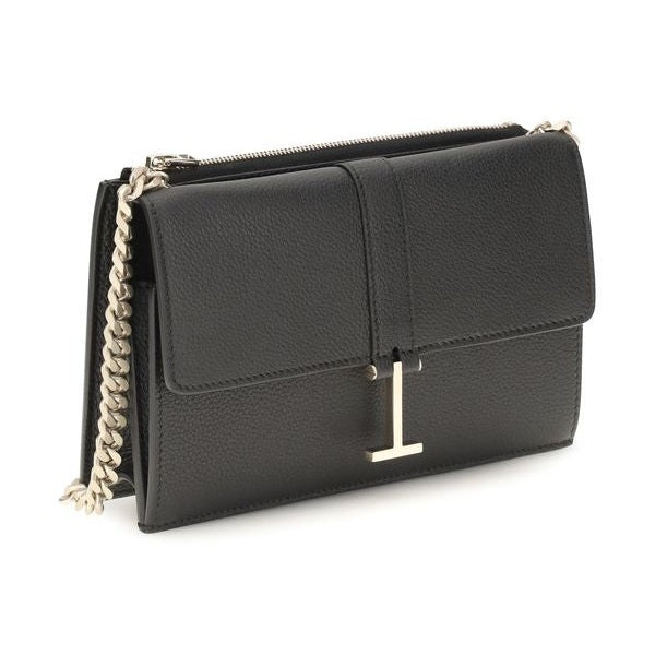 Tom Ford Black Calf Leather Bos Taurus Shoulder Bag
