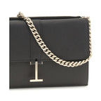 Tom Ford Black Calf Leather Bos Taurus Shoulder Bag
