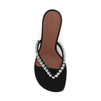 Amina Muaddi Black Silk Stiletto Heel Sandals