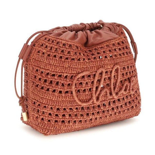 Chloé Multicolor Raffia Shoulder Bag
