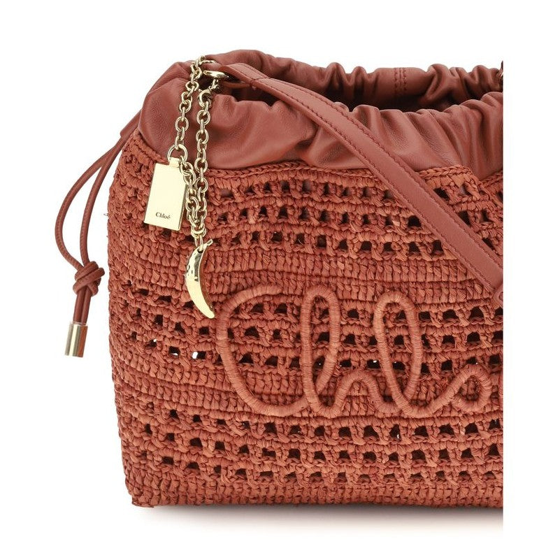 Chloé Multicolor Raffia Shoulder Bag