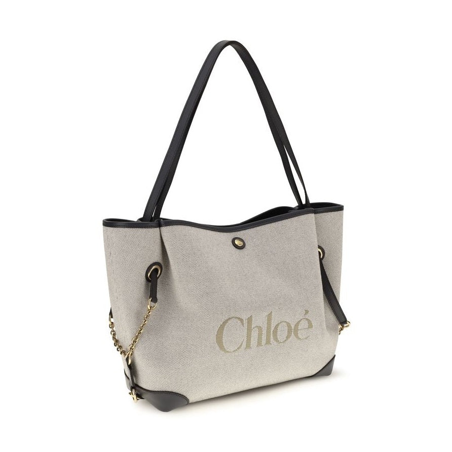 Chloé Gray Cotton Shoulder Bag