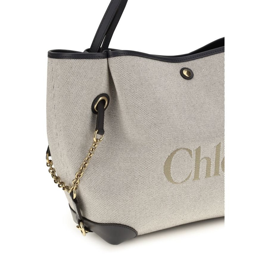 Chloé Gray Cotton Shoulder Bag
