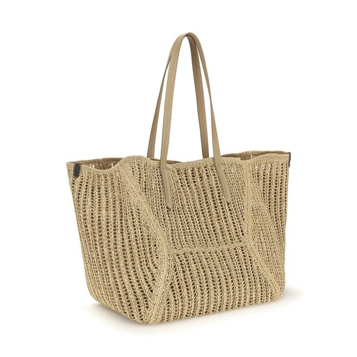 Brunello Cucinelli Beige Raffia Handbag