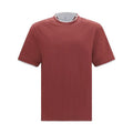 Brunello Cucinelli Bordeaux Cotton T-Shirt
